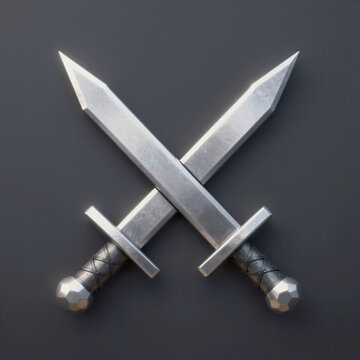 Crossed Silver Swords Icon Representing PvP Battle Mode