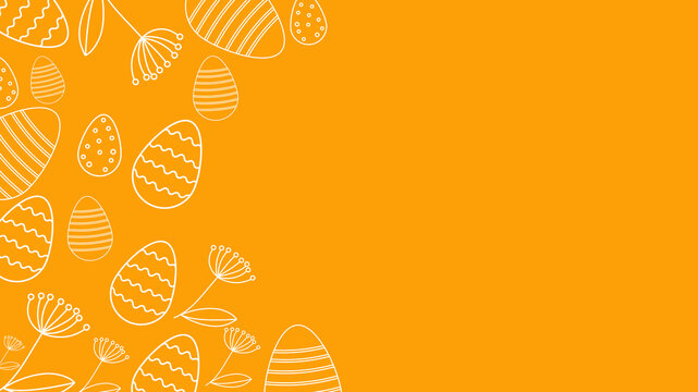Easter Egg Pattern Background Spring Holiday Banner Design For Website Social Media Marketing Poster And Seasonal Promotion