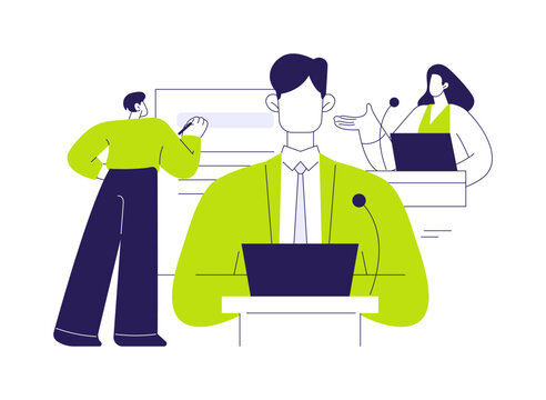 Master of Arts in political science isolated cartoon vector illustrations.