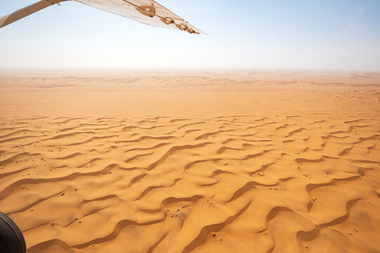 Cessna Aerial View over Namib Desert -Dunes from Above
