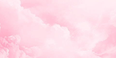 Fototapeta premium Abstract pink watercolor textured background. Pink color sky, Sky cloud flamingo pink hot love sweet colored tone for wedding card background. 