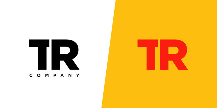 Letter T and R, TR logo design template. Minimal monogram initial based logotype.