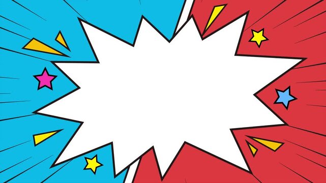 アメコミ爆発フレームのアニメーション