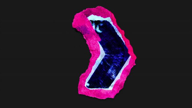 A drag and drop vibrant and brightly coloured arrow with alpha, in a torn creased up paper and card punk style that folds out in to place with worn aged effects and paper tears.
