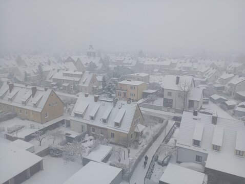 Elbląg. Zatorze zimą.