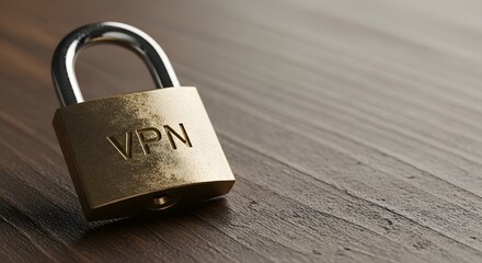 Naklejka premium Secure Your Digital Life With A Virtual Private Network Lock
