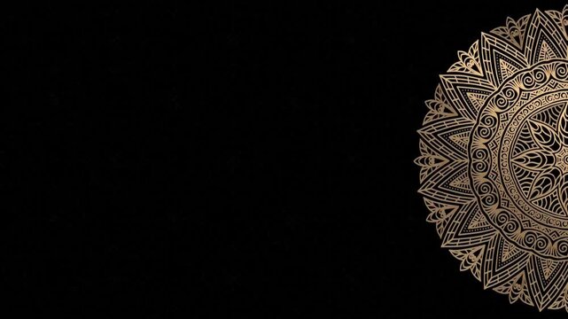 eid mubarak and islamic new year background. mandala pattern animation Motion. Eid greeting written in english. islamic lantern 3d art paper cut loop