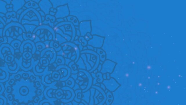 eid Al Fitr mandala sytle Paper Craft Ramadan Kareem Background in 4K Resolution Lantern Islamic Ramadan Background with Moon and Lanters. Loop Ready