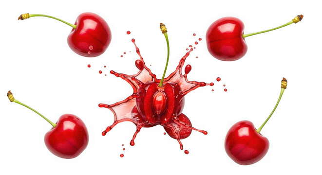 Red virus particles attacking cells in medical illustration isolated on transparent background