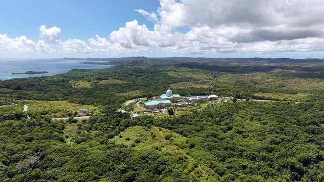 Palau Smallest Capital Ngerulmud Babeldaob Capitol Government Oceania Pacific Aerial Drone 4K