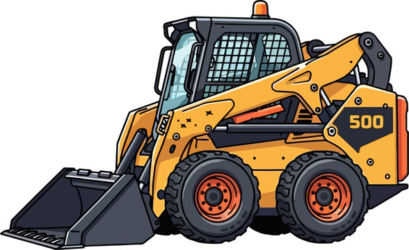 Compact skid steer loader for versatile material handling