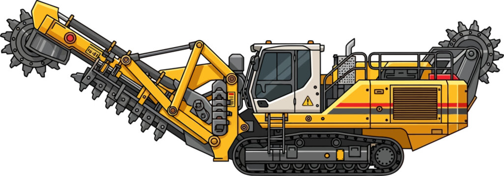 Continuous surface miner machine for open pit mining