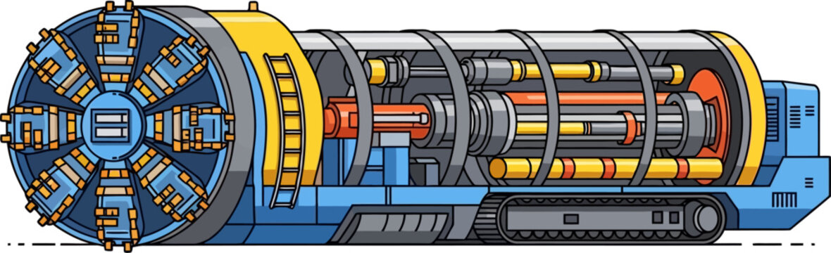 Tunnel boring machine tbm for underground subway construction
