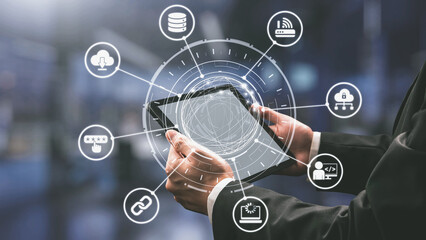 Cloud computing, cloud strategy, and cloud technology transforming digital infrastructure with...