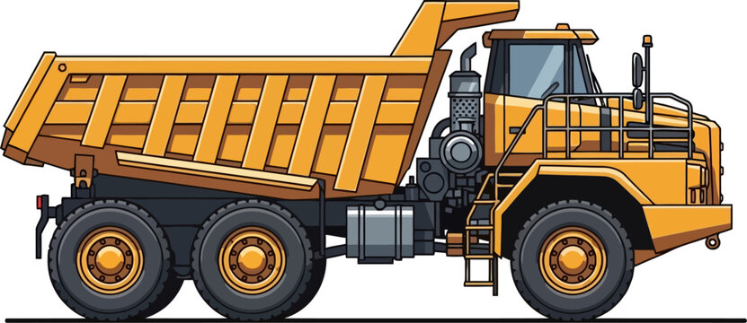 Massive mining haul truck designed for heavy earthmoving