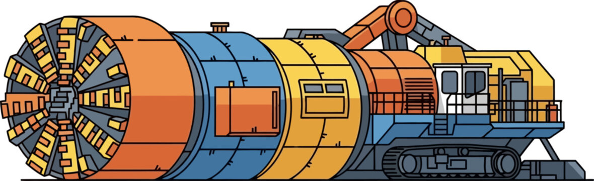 Massive tunnel boring machine for underground excavation