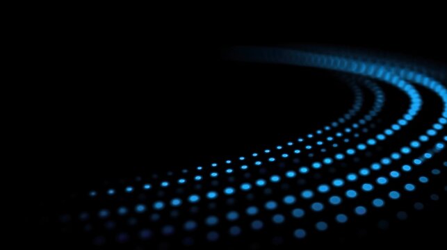 parabolic. A minimalist parabolic arc of glowing dots against a dark background. product launch decks, UI/UX mockups, designed for product launches and innovation pitches, used by PR specialists.