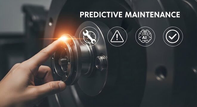 Predictive maintenance AI technology industrial inspection concept