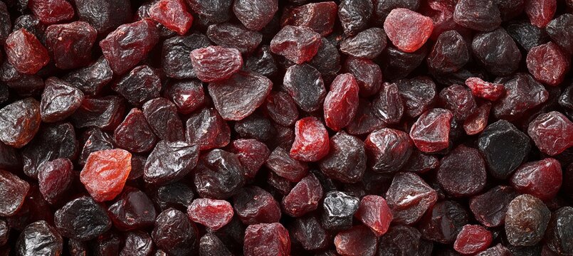 Aromatic Dried Cranberries in a Close-Up View, Nutrient Dense, Sweet and Tart Flavor, Healthy Snack