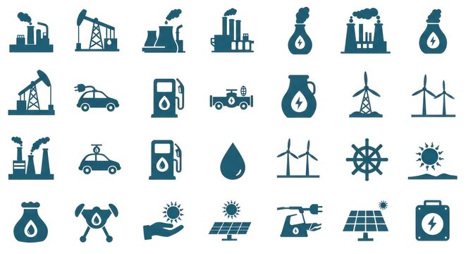 Energy and Industry Icons Collection.