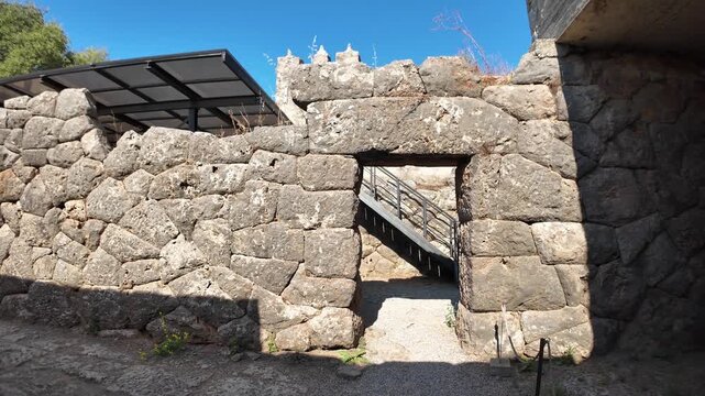 Ancient Greek Ruins of Necromanteion of Acheron near village of Mesopotamos, Epirus, Greece