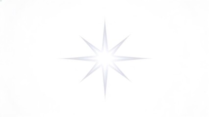 Obraz premium Bright white starburst light effect shining lens flare on clean background abstract sparkle glowing energy beam radiant burst sun ray magical glimmer holiday celebration festive