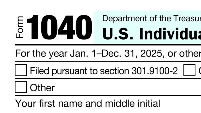 IRS Tax Return Filing Form Concept for Business and Personal Taxes