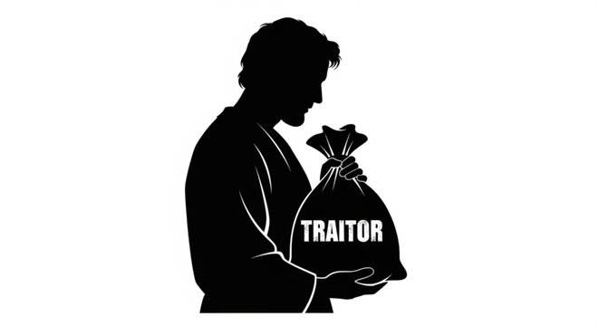 The Traitor's Burden: Silhouette with Bag