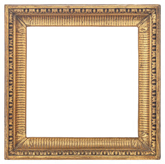 Fototapeta premium Antique picture frame on a transparent background, in PNG format.