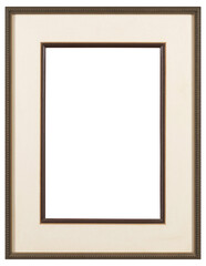 Obraz premium Light simple wooden picture frame in PNG format on a transparent background.