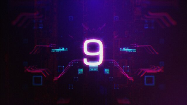 Futuristic Countdown Logo
