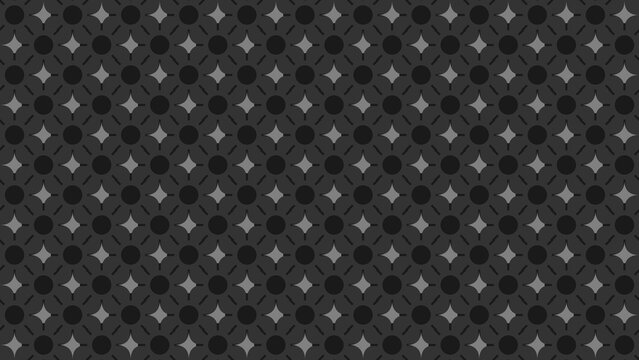 Dark Geometric Pattern with Circles and Squares vector illustration
