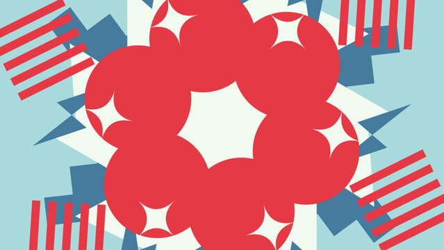 Whimsical Fourth of July Abstract Background vector illustration