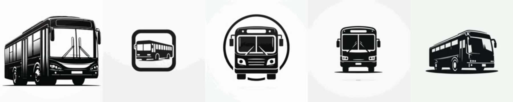 Vector silhouette of a bus
