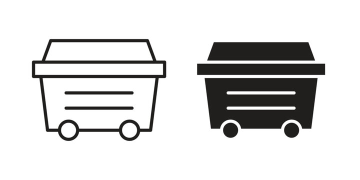 Dumpster icon for mobile application, button and website design.