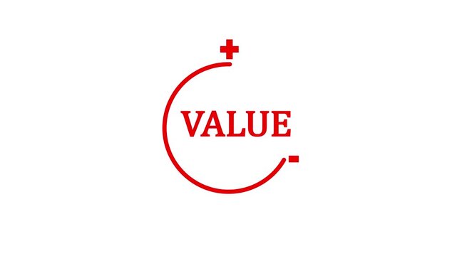 Animated virtual download icon progress for increasing value added to business product and service. Growth value increase value, value added. business growth concept. with 4k video animation.