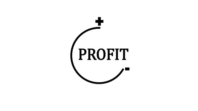Animated virtual download icon progress for increasing profit added to business product and service. Growth profit, increase profit, value added. on a white background.