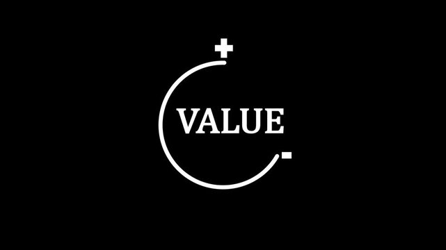 Animated virtual download icon progress for increasing value added to business product and service. Growth value increase value, value added. business growth concept. with 4k video animation.