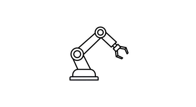 Industrial robotic arm in action.