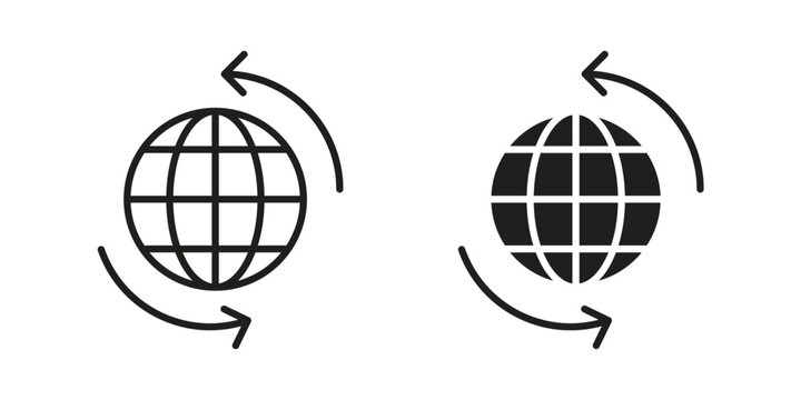 Import-export icon for mobile application, button and website design.