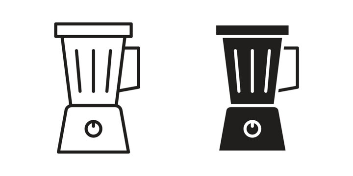 kitchen blender icon for mobile application, button and website design.