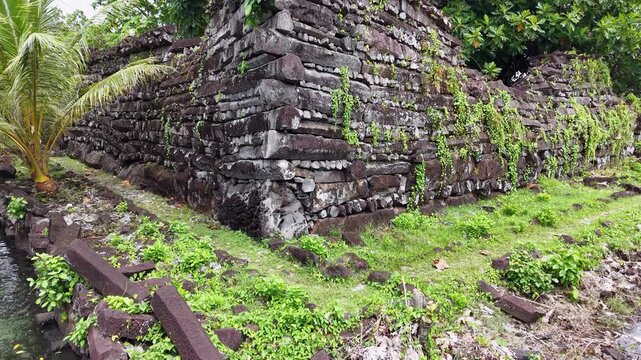 Micronesia Pohnpei Nan Madol Ancient Ruins Lost City Oceania Pacific Aerial Drone 4K