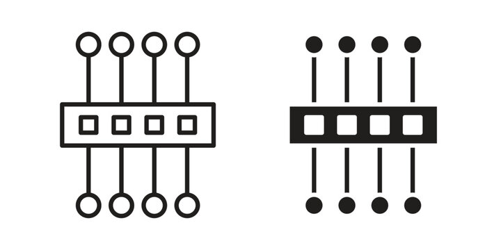 Proxy server icon for mobile application, button and website design.