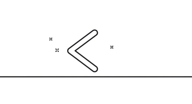 Left Arrow Symbol on White Background.
