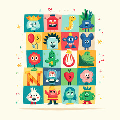Obraz premium Whimsical Periodic Table of Puns with Playful Element Icons