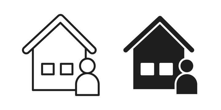 Tenant icon for mobile application, button and website design.