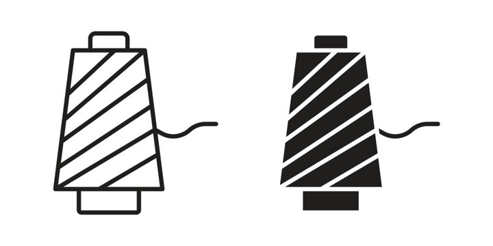 Thread icon for mobile application, button and website design.