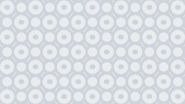 Seamless Geometric Pattern with Circles and Dots in Light Grey vector illustration