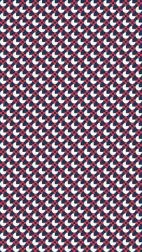 Abstract Seamless Pattern with Red and White Elements vector illustration