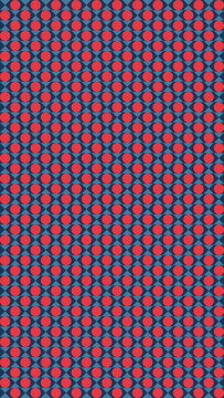 Repeating Red Circle Pattern on Dark Blue Background vector illustration